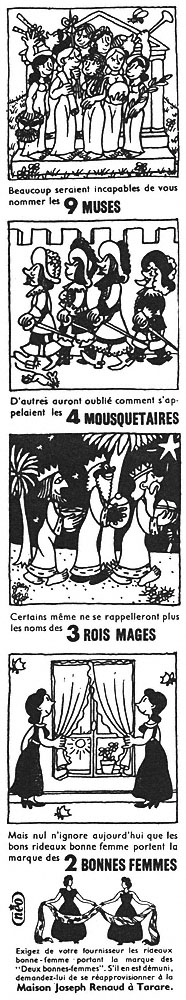 Publicité Bonnes Femmes 1950